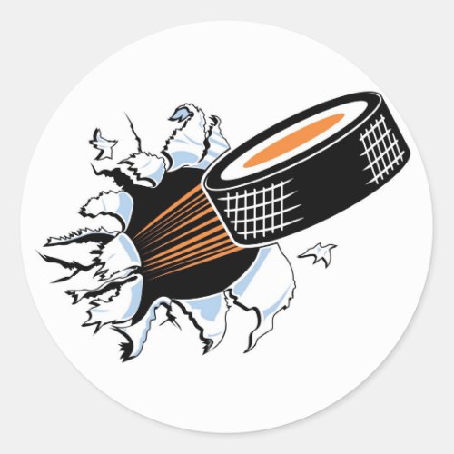 Flying Puck Classic Round Sticker