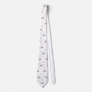 Flying Pug (white) Tie