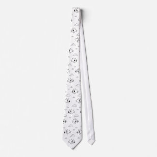 Flying Pug (white) Tie