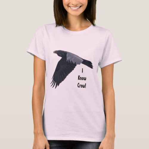 Flying Raven Crow Corvid_lover design T_Shirt