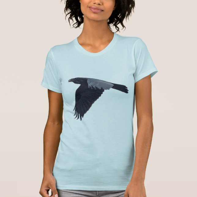 Flying Raven Crow Corvid-lover design T-Shirt (Front)
