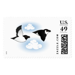 Flying Razorbills Large Stamp 2.5