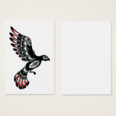 Flying Red and Black Haida Spirit Bird, white (Front & Back)