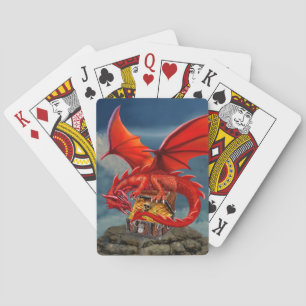 Flying Red Dragon's Treasure Chest Poker Cards