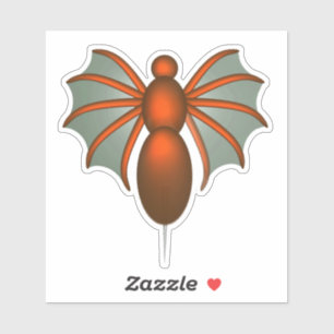Flying red stinger bug sticker