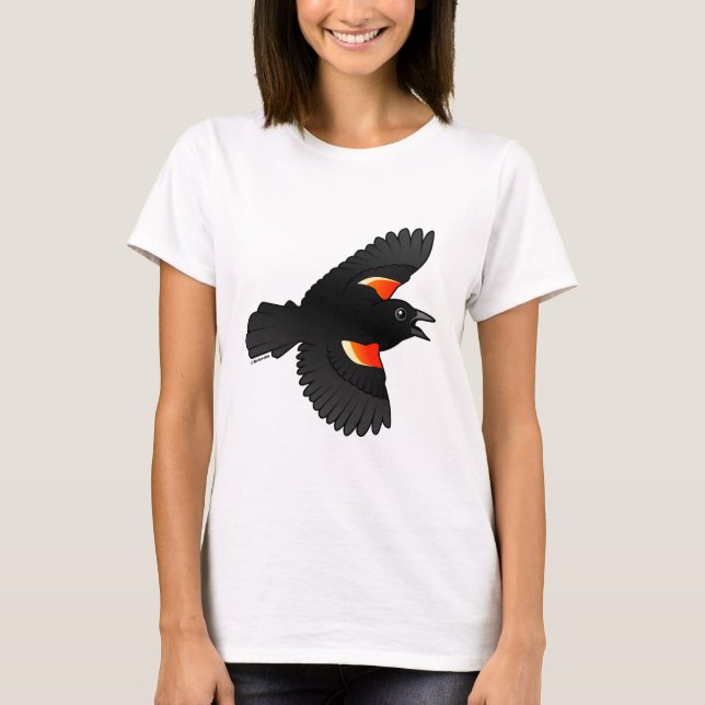 Flying Red-winged Blackbird T-Shirt (Front)