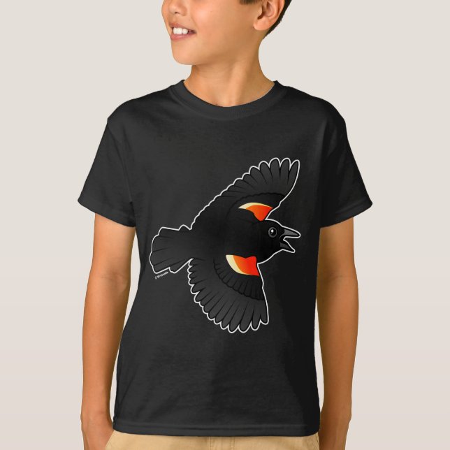 Flying Red-winged Blackbird T-Shirt (Front)