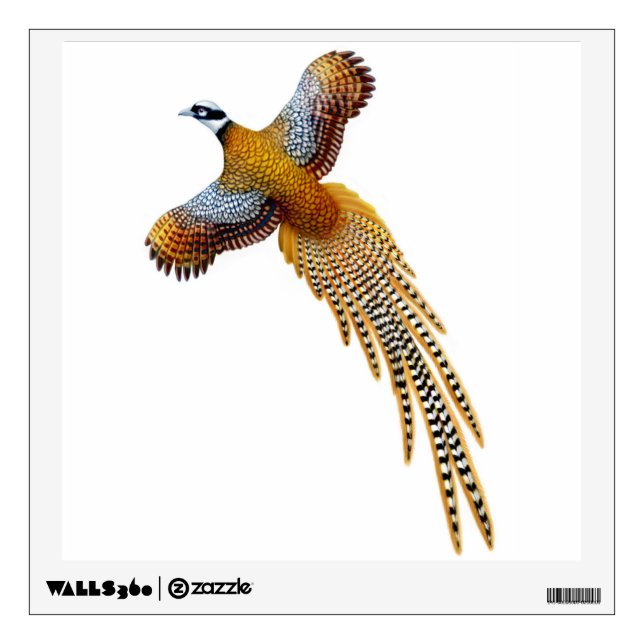 Flying Reeves Pheasant Wall Decal (Front)