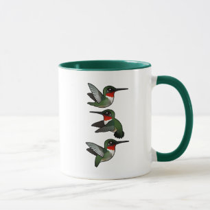 Flying Ruby-throated Hummingbird Mug