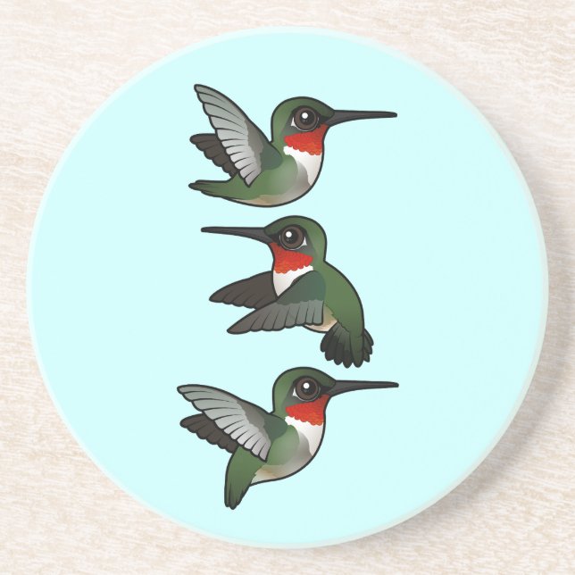 Flying Ruby-throats Drink Coaster (Front)
