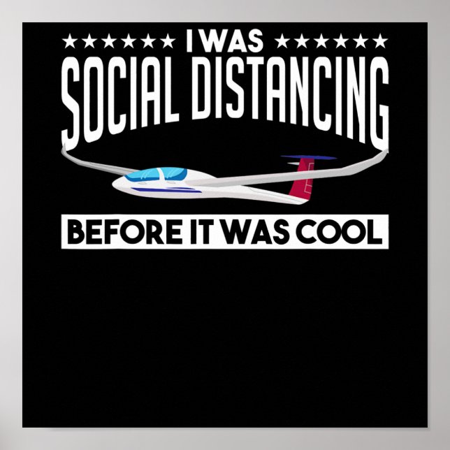 Flying Sailplane Pilot Glider Pilot Lovers Gift Poster (Front)