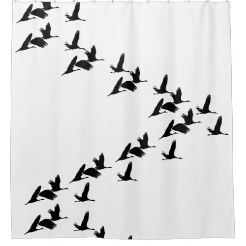 Flying Sandhill Crane Bird Wildlife Shower Curtain
