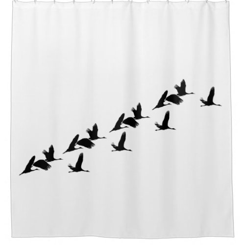 Flying Sandhill Crane Bird Wildlife Shower Curtain