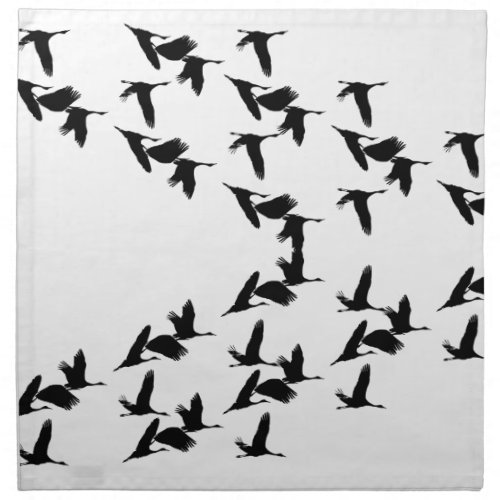Flying Sandhill Crane Birds Wildlife Cloth Napkins