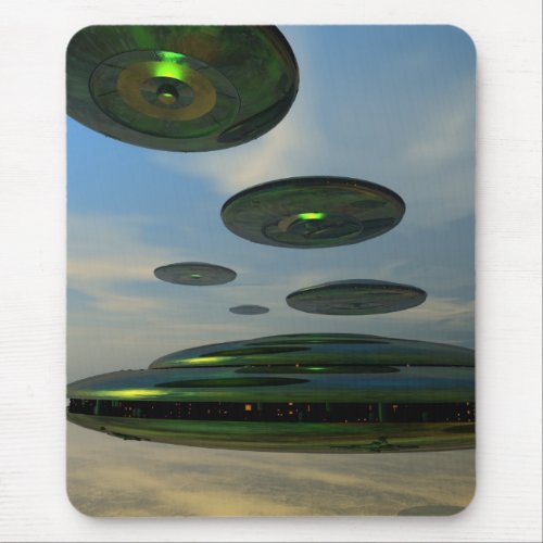 Flying Saucer Fleet Mousepad