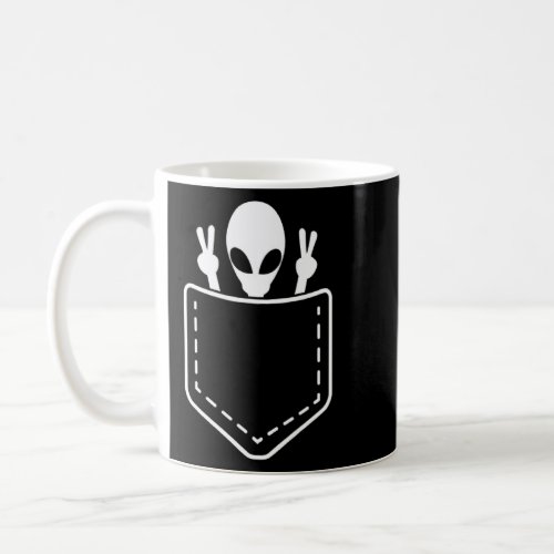 Flying Saucer Inside Pocket Ufo Alien  Coffee Mug