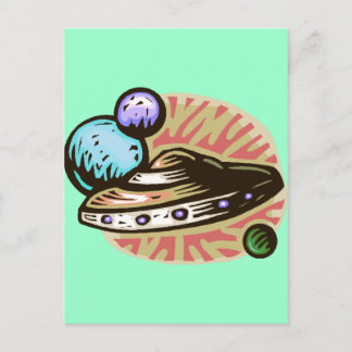 Flying Saucer Postcard