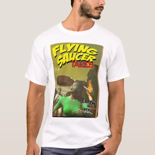 Flying Saucer Tales Fake Pulp Cover Shirt