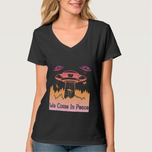 Flying Saucer UFO Astronauts are Aliens 12 T_Shirt
