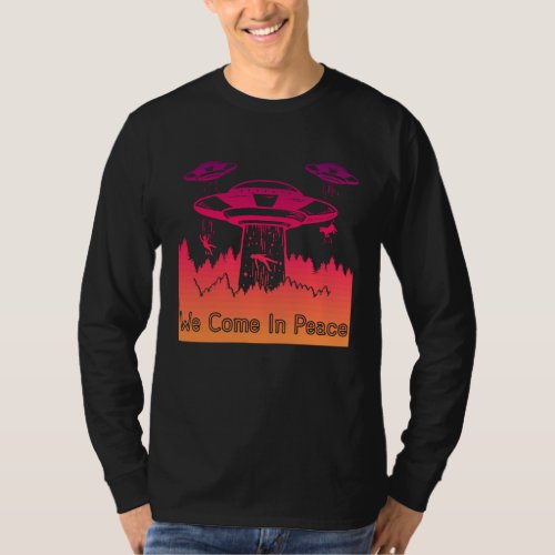 Flying Saucer UFO Astronauts are Aliens 6 T_Shirt