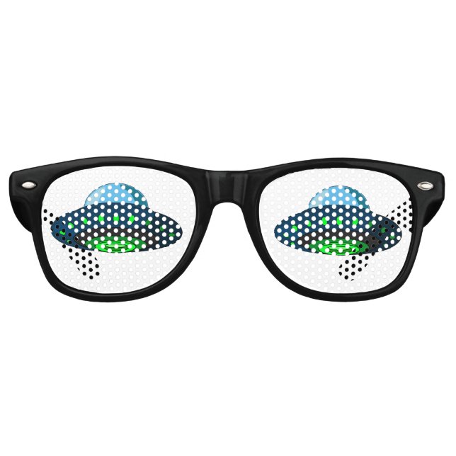 FLYING SAUCER UFO NOVELTY SUNGLASSES SHADES (Front)