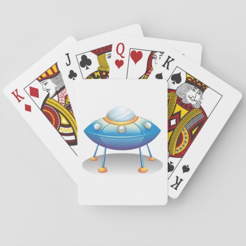 Flying Saucer UFO Poker Cards