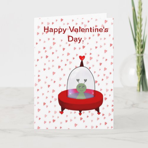 Flying Saucer Valentine Card