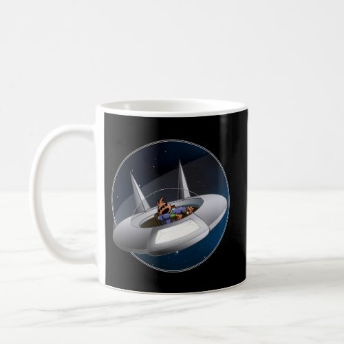 Flying Saucer With Alien Out Of Control Coffee Mug