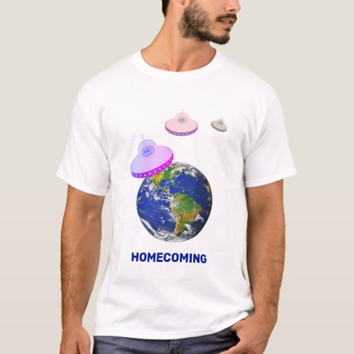 Flying saucers around the world T_Shirt