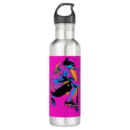 Flying Scooter Pro _ Stunt Scooter Boy Stainless Steel Water Bottle