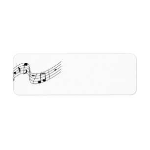 Flying Score Musical Return Address Label