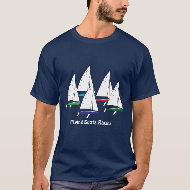 Flying Scot Sailboats Racing T-Shirt (Front)