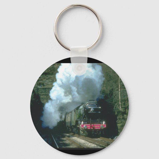 Flying Scotsman caught between_Steam Trains Keychain (Front)