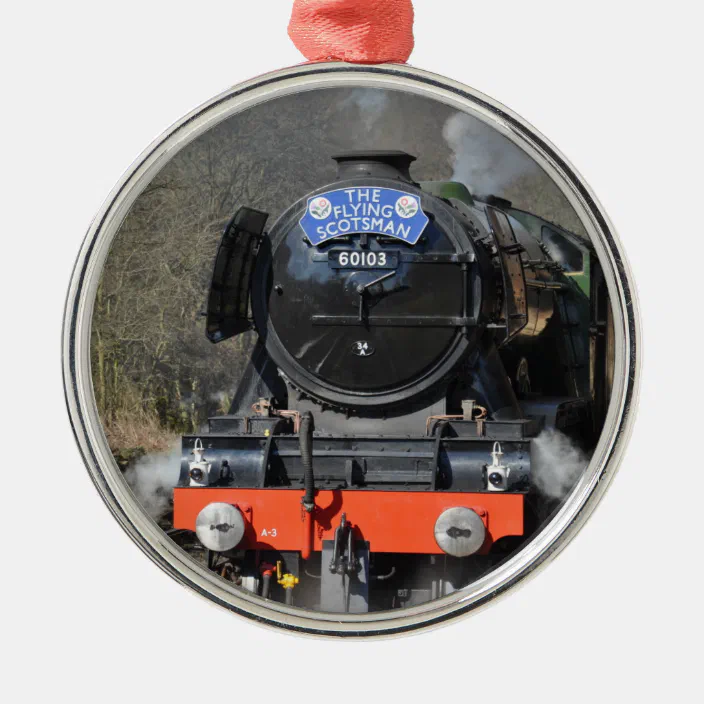 Flying Scotsman Steam Train Christmas Tree Ceramic Ornament Locomotives Railways