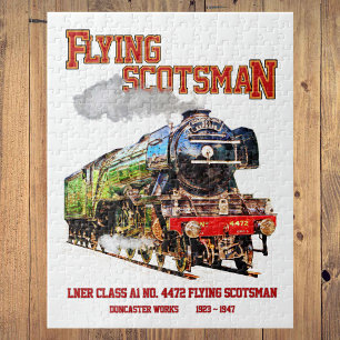 Flying Scotsman Steam Train English Locomotive Jigsaw Puzzle
