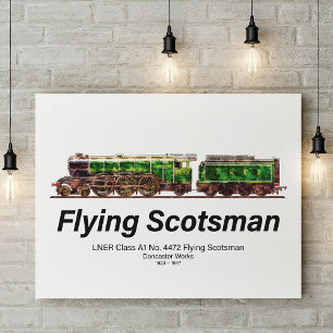 Flying Scotsman Steam Train English Locomotive Photo Print