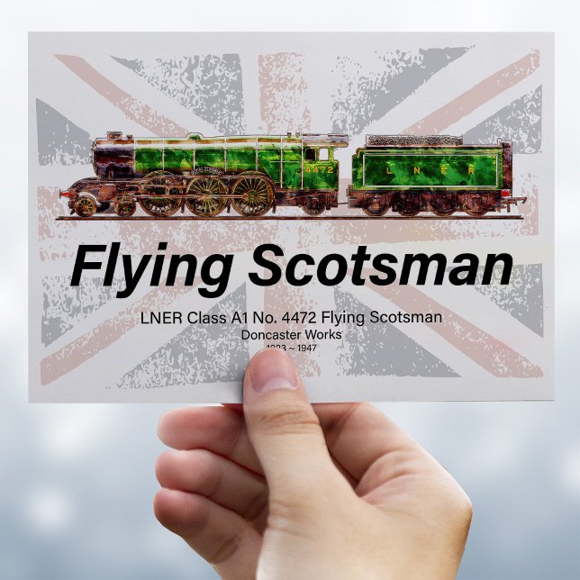 Flying Scotsman Steam Train English Locomotive  Postcard (Creator Uploaded)