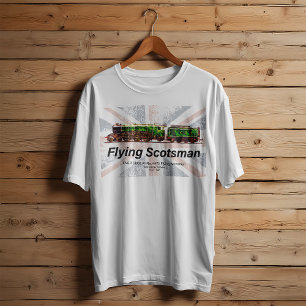 Flying Scotsman Steam Train English Locomotive  T-Shirt