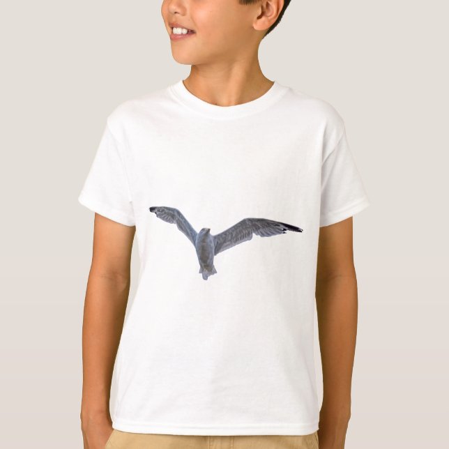 Flying Sea Gull Wildlife Photo for Birdlovers T-Shirt (Front)