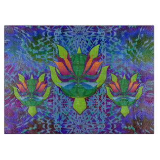 Flying Sea Turtles Glass Cutting Boards