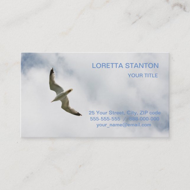 Flying seagull business card (Front)