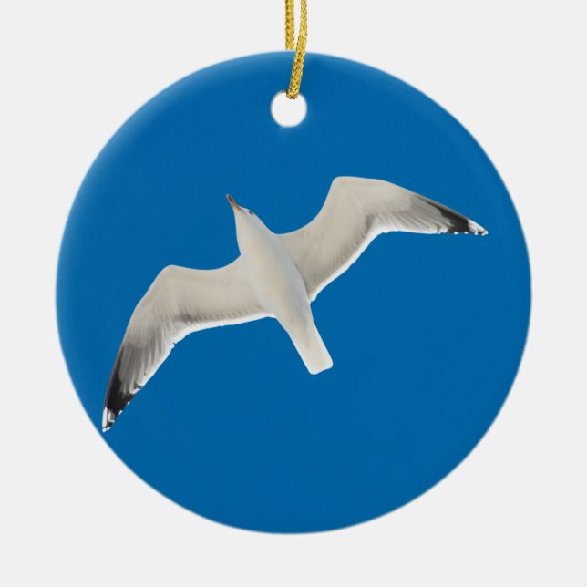 Flying seagull ceramic ornament (Front)