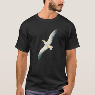 Flying Seagull Seabird Bird Wings Wide Open Cool W T-Shirt