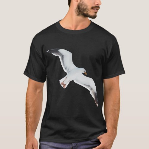 Flying Seagull Seagull T Bird Watching T_Shirt