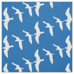Flying Seagulls Blue Fabric