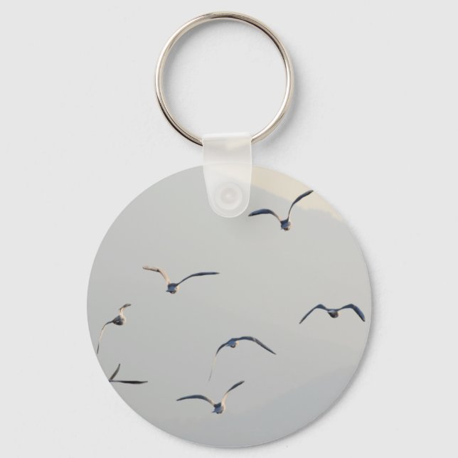 Flying Seagulls Keychain (Front)