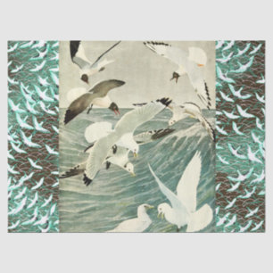 FLYING SEAGULLS OVER THE WAVES TISSUE PAPER
