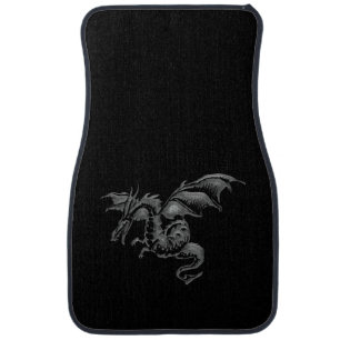 Flying Silver Dragon Car Mat