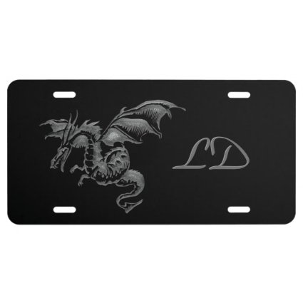 Flying Silver Dragon Monogram
