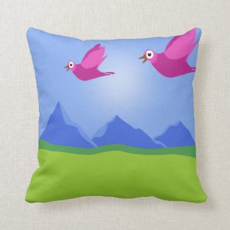 Flying Smooth Throw Pillow